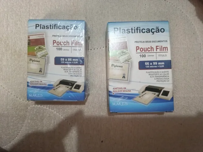 Pouco filme para plastificação