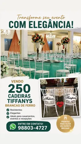 Vendo 250 cadeiras Tiffany