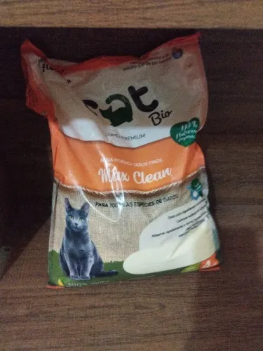 Areia Para Gato,Catbio,Grãos Finos,100% mandioca e milho