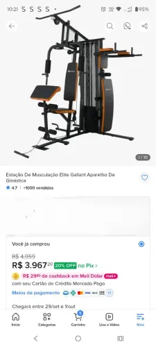 Estação musculação Elite Gallant (5 meses de uso)