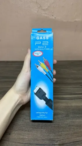 Cabo AV/RCA para PS2 e PS3 - NOVO