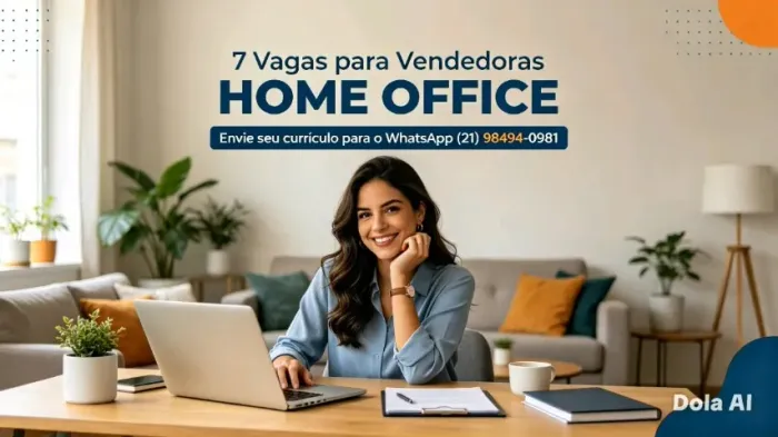 Temos 7 Vagas para Vendedoras Home Office