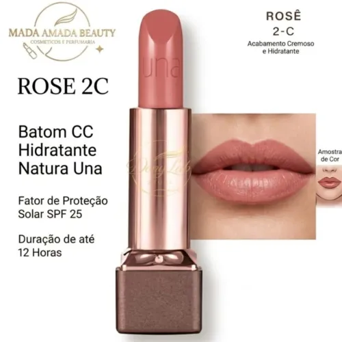 Batom CC Hidratante Natura Una cor Rosê 2C