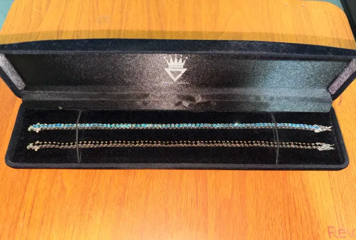 Pulseira riviera em prata 925 topázio london e espinélio negro