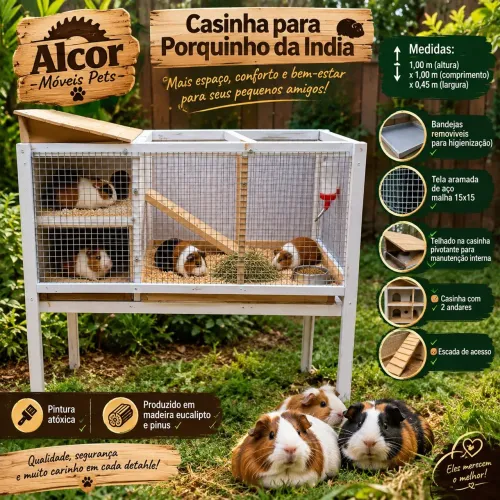 Casinha para porquinho da índia
