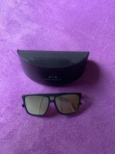 Óculos de Sol Armani Exchange AX4079SL 80786G Preto Fosco Cinza Espelhado Polarizado