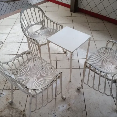 Conjunto Ferro fundido jardim piscina varanda entrega cartão