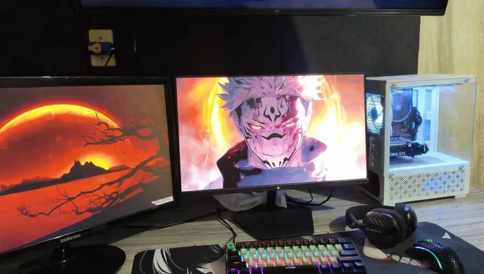 PC GAMER AQUÁRIO COMPLETO + 2 MONITORES 24'' - RYZEN 5 + GTX 1660 SUPER