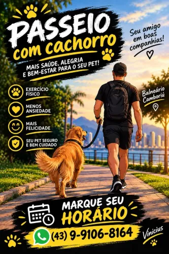 Passeios seguros e monitorados para o seu cão