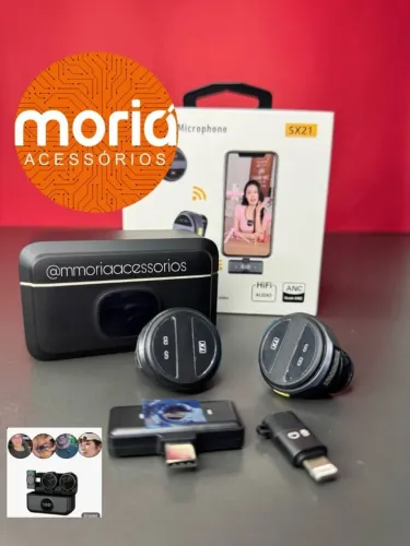 Microfone Lapela Profissional Imã Redondo Zero Ruídos Bluetooth 