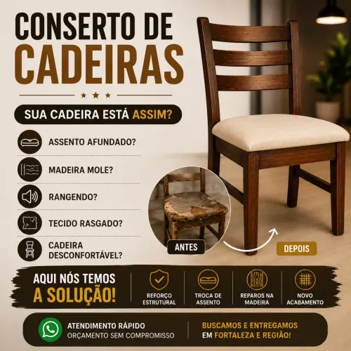 Conserto de Cadeiras em Fortaleza | Reforma Rápida