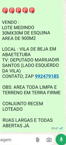 Vendo terreno no