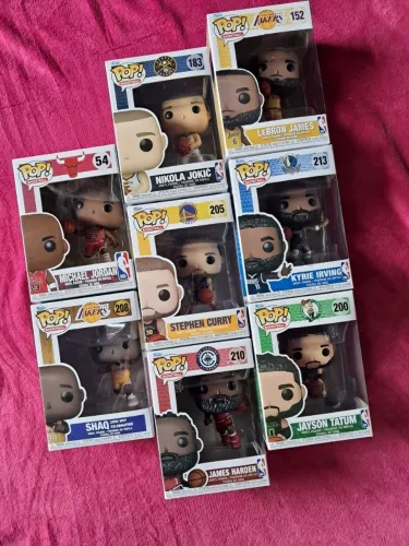Coleção Funko Pop Nba Hellmann's 8 Funkos + Bases Completo