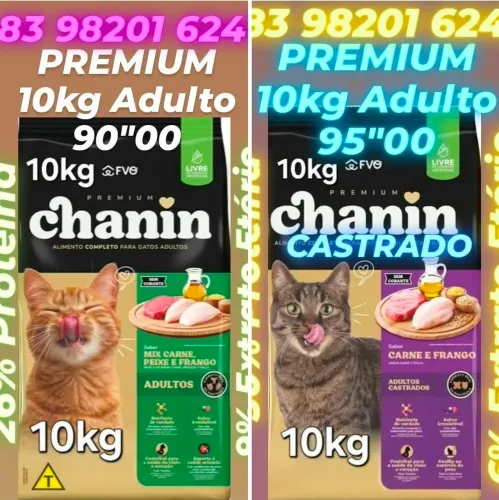 Ração Chanin Premium Normal/ castrado 10kg Adulto