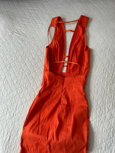 Vestido de festa iorane terracota