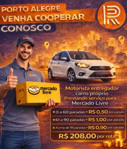 Vaga para entregador mercado livre