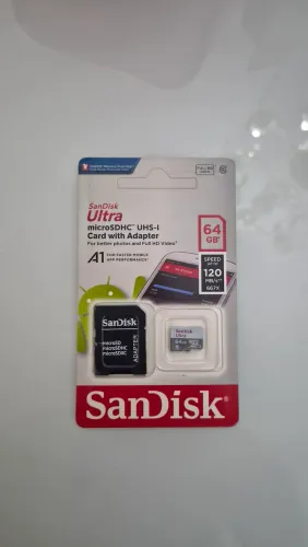 Cartão de memória micro Sd scandisk classe 10 ultra de 64gb