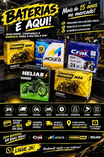 BATERIAS NOVAS PARA MOTO