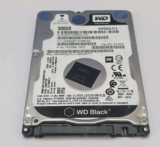 Lote com 10 unidades de HD Western Digital 500 GB Slim para notebook 
