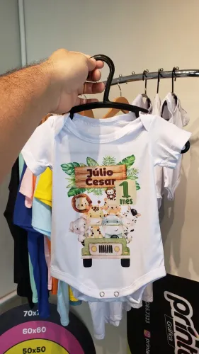 Body de bebê personalizado com seu tema
