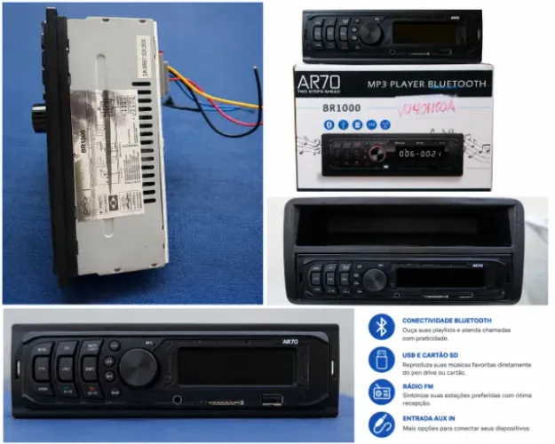 MOTORÁDIO BLUETOOTH AR70 BR1000 - QUALIDADE, PRATICIDADE E ECONOMIA!