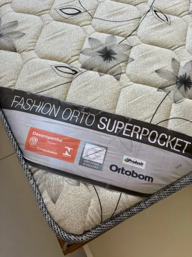 COLCHÃO DE CASAL ORTOBOM FASHION ORTO SUPERPOCKET - SEMINOVO