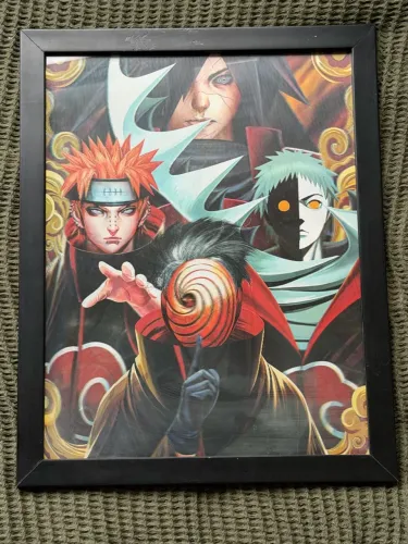 Quadro Naruto Akatsuki Impressão Lenticular Tripla