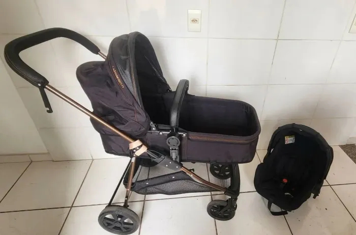 Carrinho Bebê Conforto Napoli Travel System Cobre Galzerano