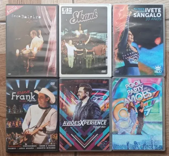 Combo 6 Dvd's Artistas Nacionais