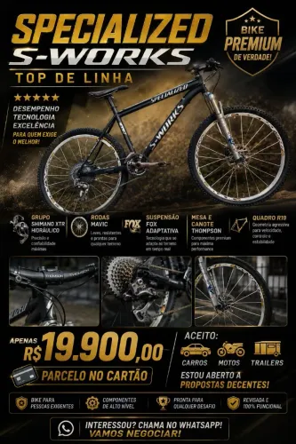 Bicicleta Specialized S Works aro 26 - Shimano Xtr