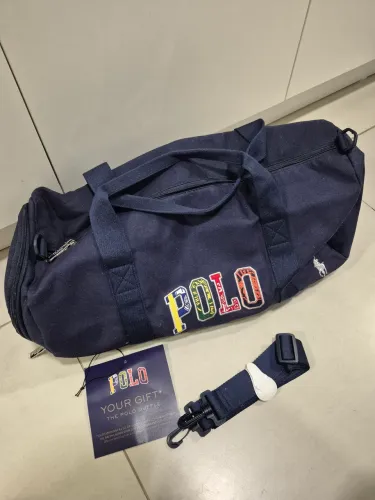 Bolsa Polo Ralph Lauren Bag Duffle Wop Intl Canva Luxo Azul