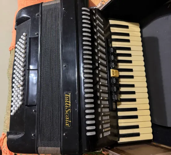 Sanfona Acordeon Tutti Scala 120 Baixos Original + Maleta
