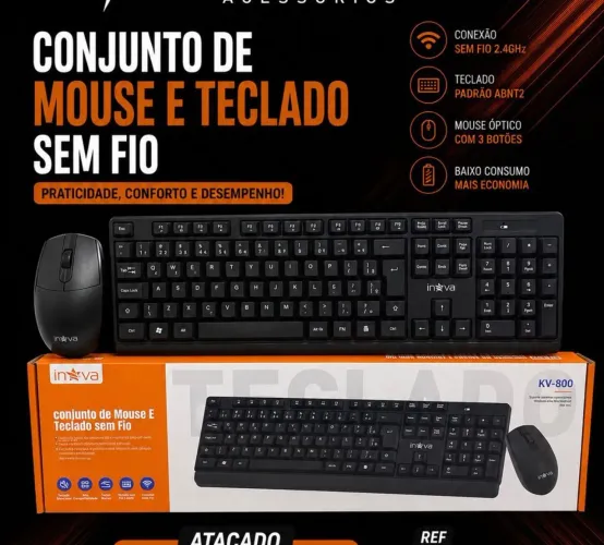 Kit teclado e mouse 
