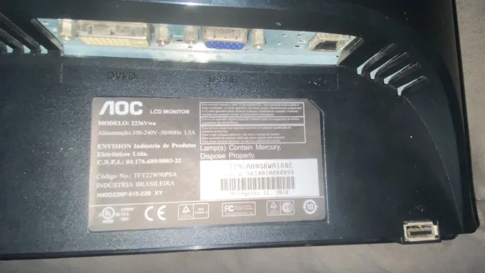 Monitor sem Funcionamento