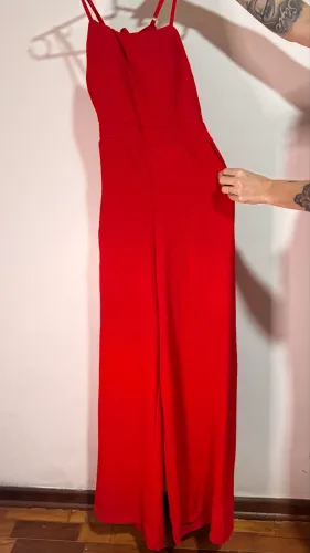 Macacão tecido duna vermelho 