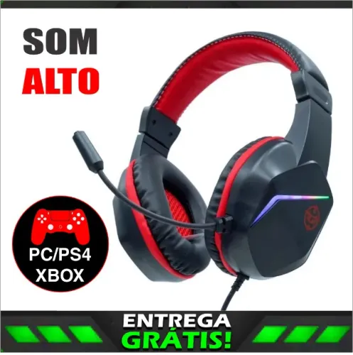 Fone Headset Gamer Led P2 PC/Console/Celular 