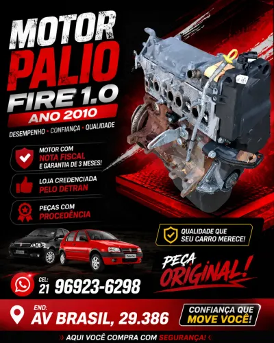 Motor palio Fire 1.0 com nota fiscal
