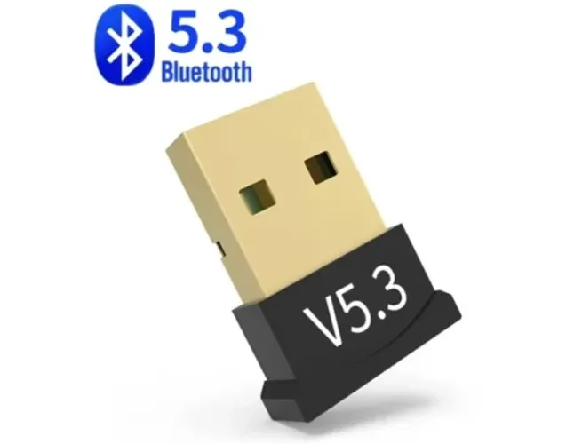 Adaptador USB Dongle Bluetooth 5.3 Ultra Compacto - Plug and Play para PC e Notebook