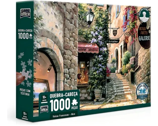 Jogo QUEBRA CABEÇA de 1000 peças - Vielas Francesas/Nice.(NOVO)