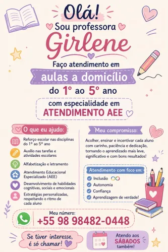 Aula em domicílio!