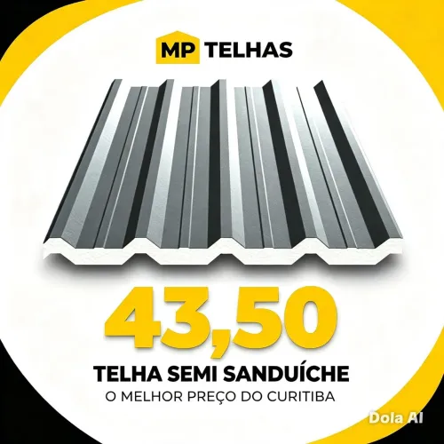 Telhas semi sanduíche 