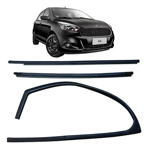 Kit Pestana Porta Traseira Esquerda Ford Ka Hatch 1.0 2016 Preto