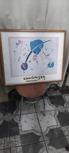 Quadro reprodução vers le bleu. Kandinsky