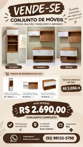 Armário de cozinha lindo 