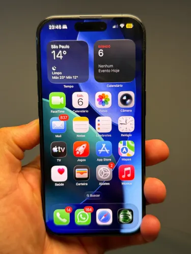 iPhone 15 Pro 128GB Titânio Preto | Impecável | 92% de Bateria | Sem Marcas de Uso