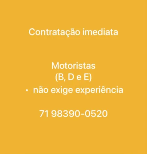 Vaga pra motorista
