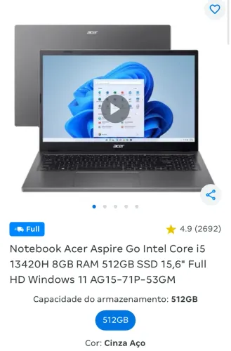NOTEBOOK Acer Aspire Go Intel Core i5