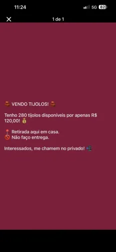 VENDO TIJOLOS 