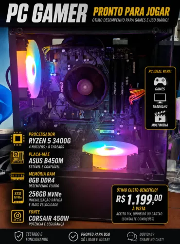 PC GAMER COMPLETO - PRONTO PRA USO!