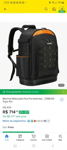 Mochila profissional de obras - Tigre Pro
